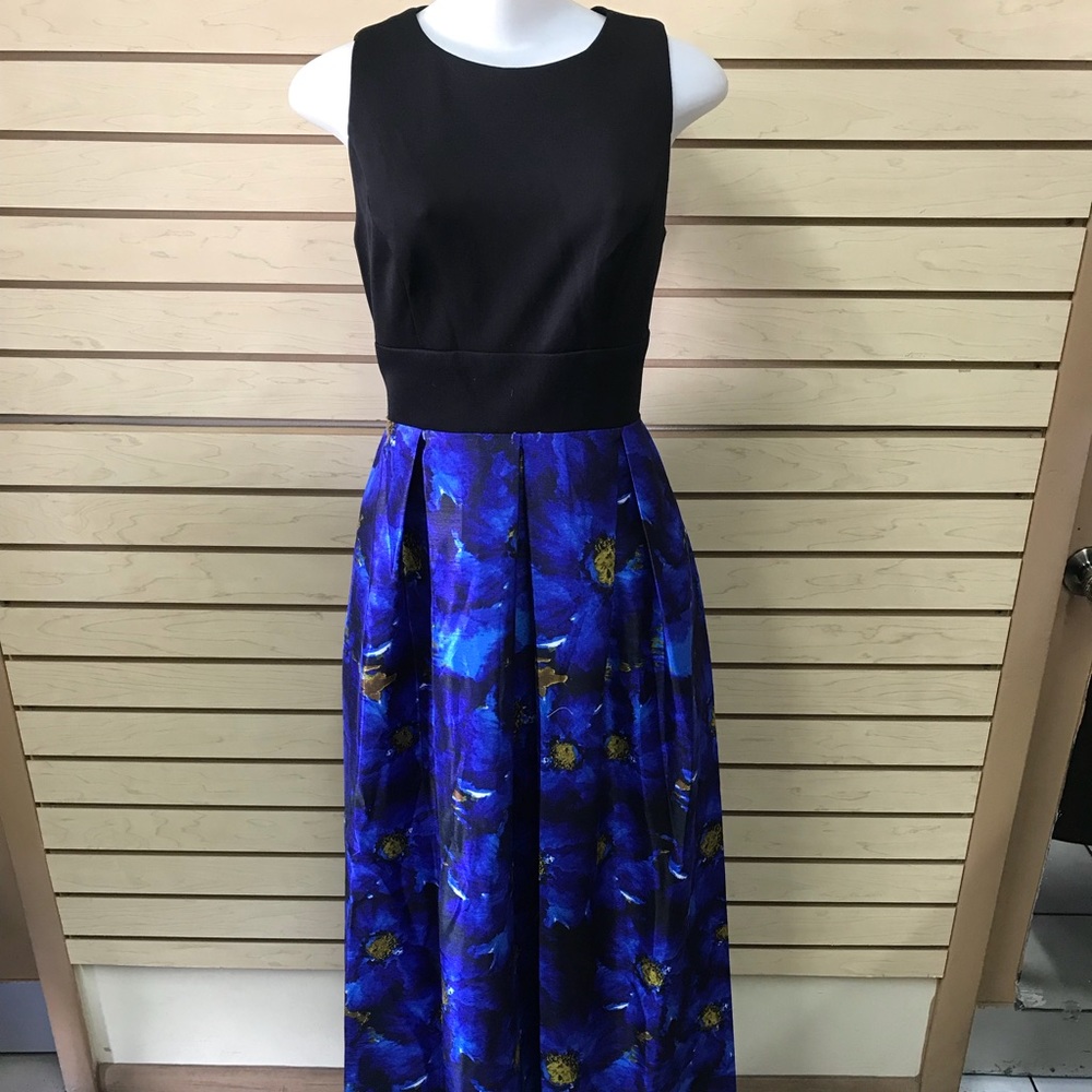 Sangria Floral Evening Gown